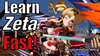 Learn Zeta in 7 Minutes GBVS Rising Character Guide amp Combos [upl. by Elmajian636]