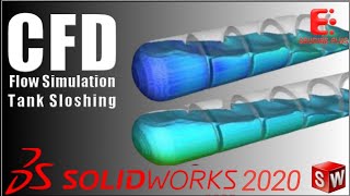 The best CFD Tank Sloshing with SolidWorks Flow Simulation [upl. by Sublett]