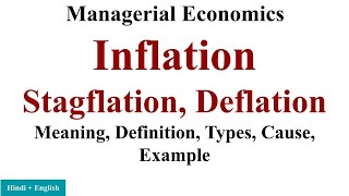 Inflation types of inflation causes of inflation deflation stagflation managerial economics [upl. by Iblehs]