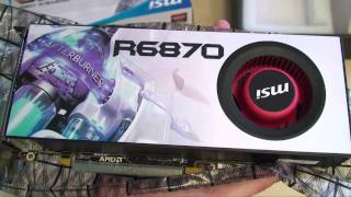 MSI AMD Radeon HD 6870 Unboxing [upl. by Amiarom]