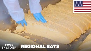 How 2000 Pounds Of Cheese Curds Are Made In Wisconsin  Regional Eats [upl. by Essirahc]