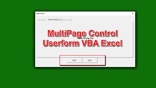 Tombol Back dan Next MultiPage VBA Excel [upl. by Esinet403]