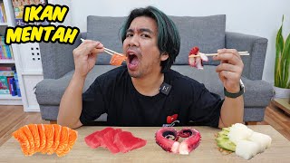 Makan Ikan Mentah Sashimi  Papa Ziyan [upl. by Aeki628]