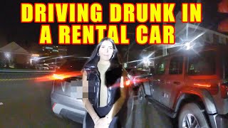 Bodycam DUI Arrest  Entitled 26YearOld Drives Drunk in Rental Car [upl. by Enymsaj]