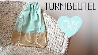 DIY Turnbeutel nähen  Rucksack einfach selber machen Anleitung für Anfänger [upl. by Derman61]