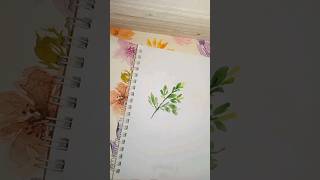 Watercolor leafs  watercolour leaves painting art shorts [upl. by Dream237]