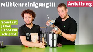 Espressomühle reinigen  Anleitung mit Mühlenreiniger oder manuell [upl. by Notseh]