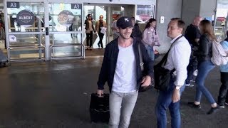 EXCLUSIVE  Gaspard Ulliel arriving at Nice airport for Cannes Film Festival [upl. by Eugilegna]