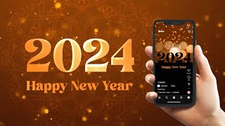 Beautiful Happy New Year 2024 Motion Graphics and wishes Videos  Royalty Free [upl. by Llacam]