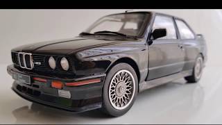 118 Solido BMW M3 Sport Evolution e30 1990 vs Autoart e30 M3 Diecast Model [upl. by Reldnahc]