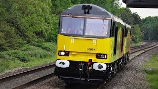 Colas Rail Class 60 60087 amp Class 86 86701 0Z42 passing Tamworth 2nd June 2014 [upl. by Hjerpe]