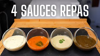 4 DELICIEUSES SAUCES EXPRESS POUR VOS REPAS VIANDES amp ACCOMPAGNEMENTS [upl. by Ttam]