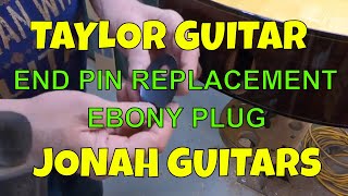 REPLACING TAYLOR END PIN JACK WITH EBONY PLUG  KampK PURE MINI INSTALL by JONAH GUITARS [upl. by Macguiness]