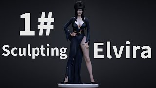 1 Sculpting process of Elvira [upl. by Atalaya957]