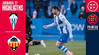 Resumen PrimeraFederación  CD Alcoyano 20 CD Castellón  Jornada 27 Grupo 2 [upl. by Slohcin]