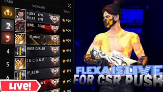 FLEXA LIVE is live🔴CSR PUSH FOR TOP 🥇freefireshorts [upl. by Ellerad621]