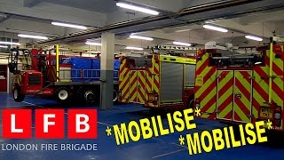 MOBILIZEMOBILIZELFB Barking Fire Station Turnout Trumpets Tone Alarm System 4k [upl. by Kat83]