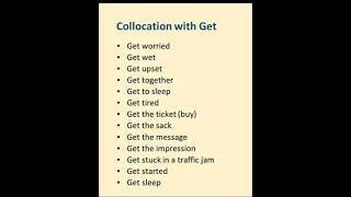 Collocation with Get  collocation english englishlanguage [upl. by Bal]