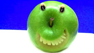 How to Make a Smiling Apple  Fun Food Art Party Idea Cutting Tricks [upl. by Creighton]