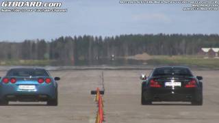 1080p Mercedes SL65 Black Series vs Corvette ZR1 exxteriour camera [upl. by Ihel280]