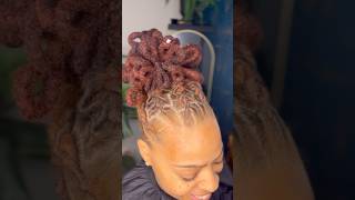 LOC PETALS BUN WFISHTAIL✨BOOK TODAY🔥 locs shortvideo loctician [upl. by Eenitsed]