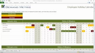 Employee Holiday Calendar Template 2013 [upl. by Si]