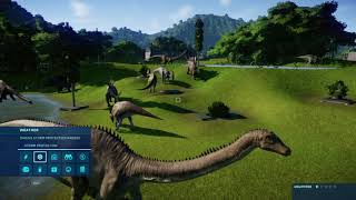 Herbivore Enclosure Ambient Sights amp Sounds Diplodocus Stegosaurus Parasaurolophus [upl. by Zetrauq]