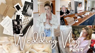 Wedding Vlog  Mailing Invites Trying on My Wedding Dress amp Wedding Rings [upl. by Barthel]