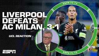 ‘TOTALLY DOMINATING’ ⚽ Steve Nicol reacts to Liverpool’s UCL win vs AC Milan  ESPN FC [upl. by Pacien]