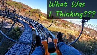 Riding The LONGEST Mountain Coaster In America  Smoky Mountain Alpine Coaster Pigeon Forge [upl. by Greenfield576]