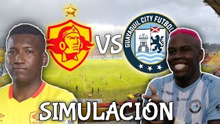 AUCAS VS GUAYAQUIL CITYSIMULACIÓN PES 2021 [upl. by Ailecec]