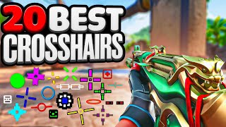 THE BEST 20 Crosshairs To USE In VALORANT With Codes [upl. by Nwavahs]