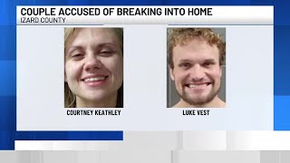 Couple accused of breaking into home with child in tow [upl. by Nerra]