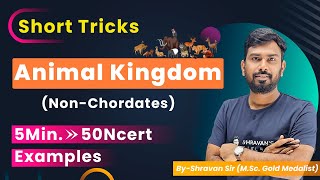 Animal Kingdom Short tricks🔥 सिर्फ 5min में 50 examples याद करे😱 NEET Biology🎯 [upl. by Wilkison]