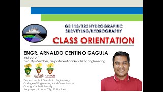 GE122GE113HydrographyHydrographic SurveyingTopic0 Class Orientation and Course Overview [upl. by Clarkin]