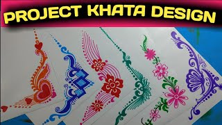 Border and corner design for students project khata Practical khata design Part8 Tarun Art [upl. by Ybot202]