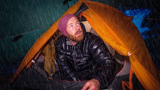 CAMPING In RAINSTORM  Heavy Rain and Strong Winds  Calm before the Storm [upl. by Melodie457]