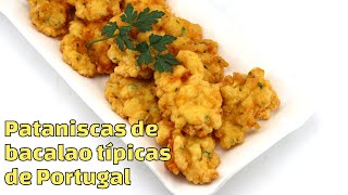 Pataniscas de bacalao típicas de Portugal javierromero cocinacasera bacalao [upl. by Dlorah]