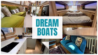 LOOK INSIDE These STUNNING FLOATING HOMES  Narrowboat amp Widebeam Tours [upl. by Anderson337]