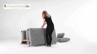 CUBED 140 von INNOVATION Schlafsofa mit Holzfüßen  mysofabedde [upl. by Germin]