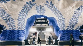 Stockholm Metro  TCentralen Station  Sweden  210424 [upl. by Natlus938]