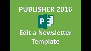 Publisher 2016  Newsletter Tutorial  How to Make Use Create amp Design Template  Microsoft Tutorial [upl. by Fisher926]