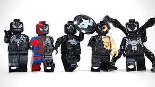 Venom Spider Man Venom Captain America Venom Deadpool We are Venom Unofficial Lego Minifigures [upl. by Eilra182]