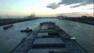 Time Lapse Capesize Bulkcarrier Orient Vega sailing from Port of Rotterdam [upl. by Nyltac]