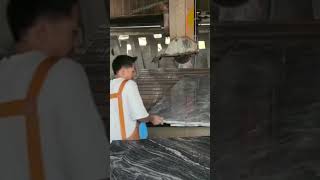 Cutting tiles stone granitestone naturalstone agate granitefactory marble homedecor [upl. by Eyk]