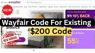 Wayfair Coupon Code for Existing User 2023  Wayfair Furniture Promo amp Discount Code [upl. by Airetal]