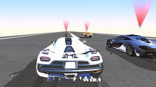 Egg Agera R Vs Ferrari SF90 Vs McLaren P1 Vs BMW M1000RR Drag Race 1 Mile [upl. by Duyne]