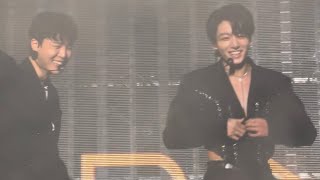 220408 Teasing Jungkook about buttons  BTS Fancam Permission to Dance PTD On Stage Live Concert [upl. by Ak]