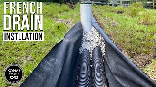 How to Install a French Drain that Actually Works DIY Project [upl. by Twitt784]