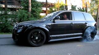 Touareg W12 twin turbo testing RWD mode [upl. by Nade82]